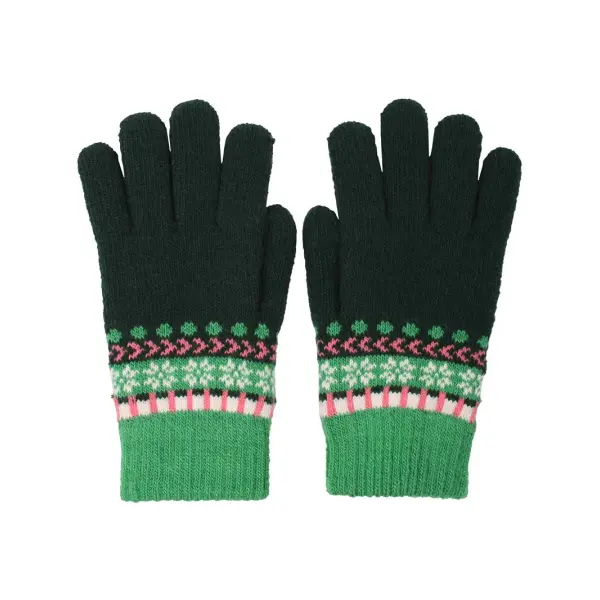 DANEFAE Danechestnut Gloves Jaquard dark forest