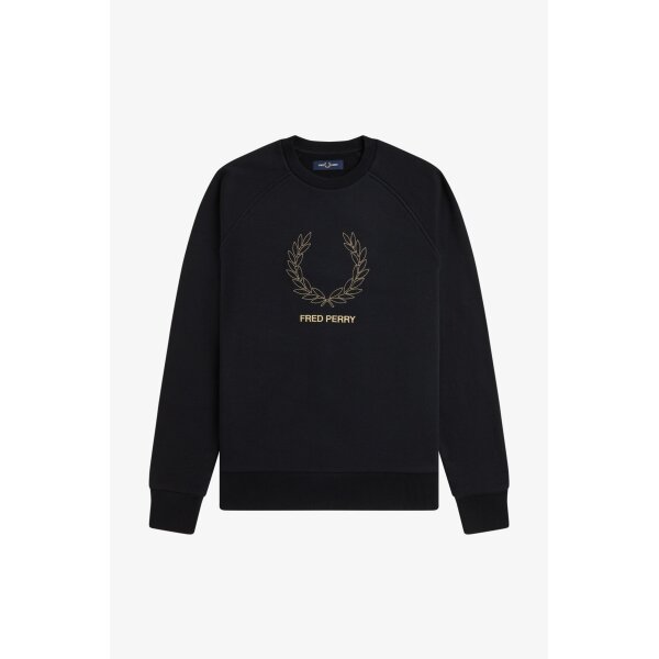 FRED PERRY Outline Laurel Wreath Sweatshirt black