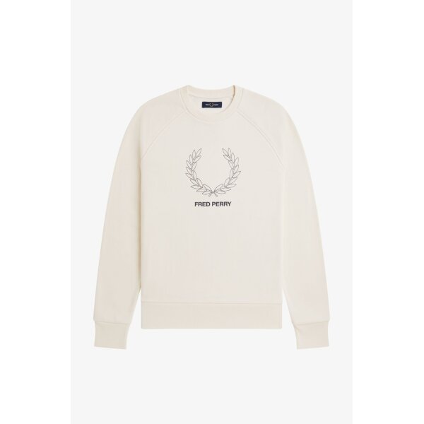 FRED PERRY Outline Laurel Wreath Sweatshirt ecru