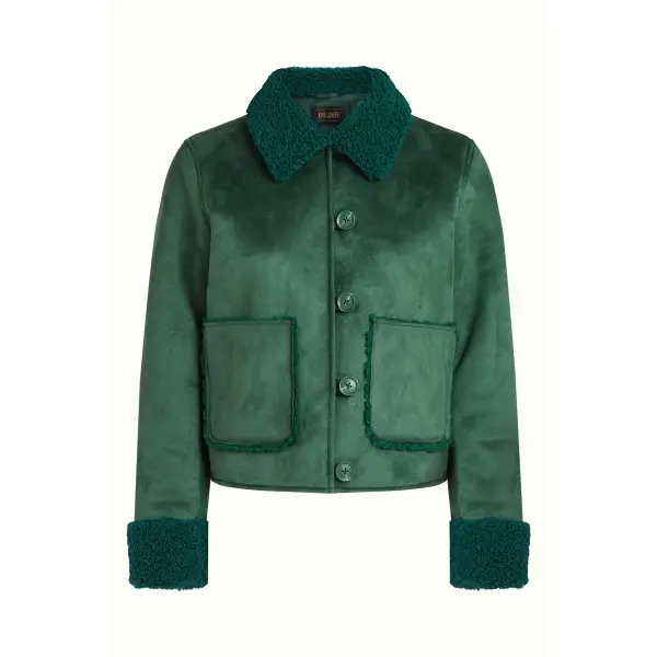 KING LOUIE Dina Jacket Lammy pine green