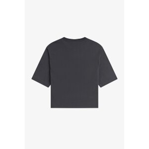 FRED PERRY Glitter Print T- Shirt anchor grey