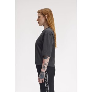 FRED PERRY Glitter Print T- Shirt anchor grey