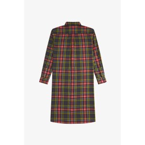 FRED PERRY Tartan Shirt Dress anchor grey
