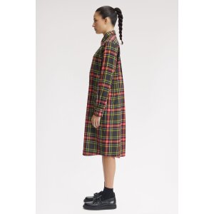 FRED PERRY Tartan Shirt Dress anchor grey