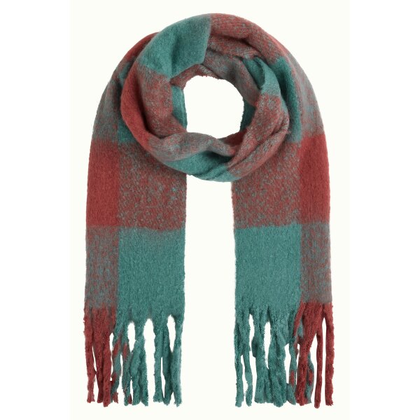 KING LOUIE Scarf Check 2-Tone rio red