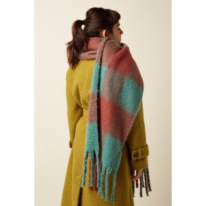 KING LOUIE Scarf Check 2-Tone rio red