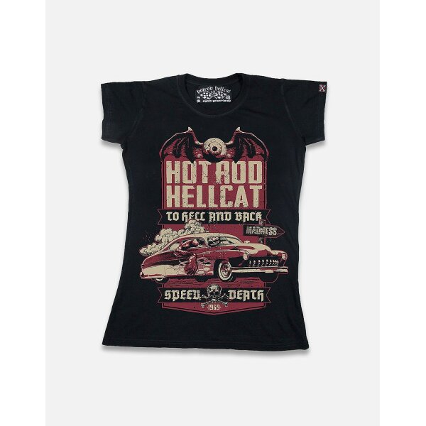 HOTROD HELLCAT Girl T- Shirt Speed Death black