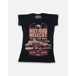 HOTROD HELLCAT Girl T- Shirt Speed Death black