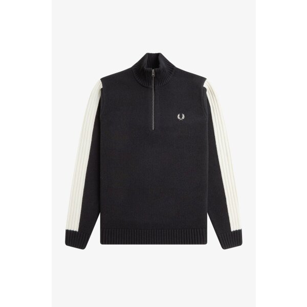 FRED PERRY Ribbed Sleeve Half Zip Jumper black, 134,99 €