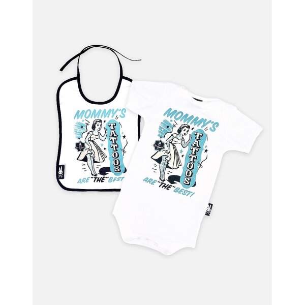 SIX BUNNIES Baby Geschenkset Mommys Tattoos white
