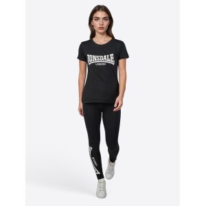 LONSDALE Juniper T-Shirt & Leggings Set black/ white