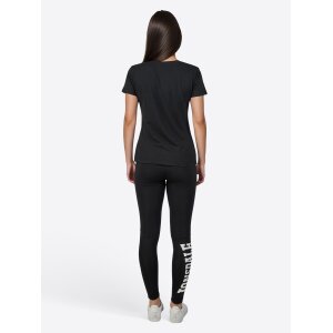 LONSDALE Juniper T-Shirt & Leggings Set black/ white