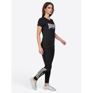 LONSDALE Juniper T-Shirt & Leggings Set black/ white