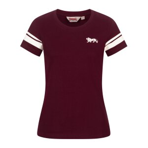LONSDALE Girl T-Shirt Corton oxblood/ ecru