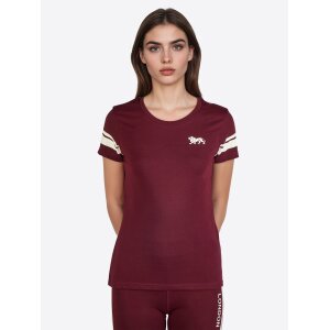 LONSDALE Girl T-Shirt Corton oxblood/ ecru