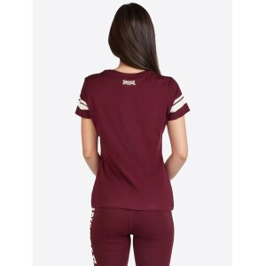 LONSDALE Girl T-Shirt Corton oxblood/ ecru