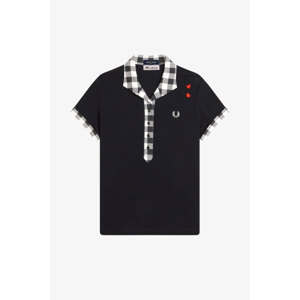 FRED PERRY AMY WINEHOUSE Poloshirt mit bedrucktem Besatz black