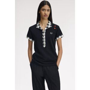 FRED PERRY AMY WINEHOUSE Poloshirt mit bedrucktem Besatz...