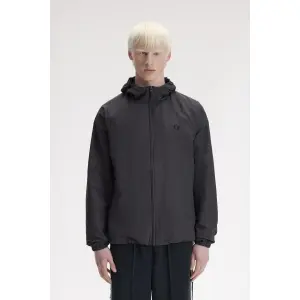 FRED PERRY Hooded Shell Jacket anchor grey