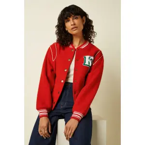 KING LOUIE Varsity Jacket Arizona fire red