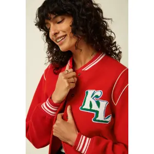 KING LOUIE Varsity Jacket Arizona fire red
