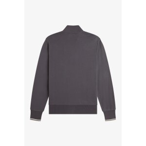 FRED PERRY Sweatshirt mit halblangem Reißverschluss anchor grey/ ecru/ seagrass