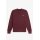 FRED PERRY Sweatshirt mit Rundhalsausschnitt oxblood/ ecru
