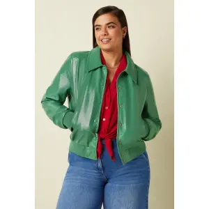 KING LOUIE Isa Jacket Shine neptune green