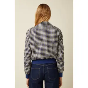 KING LOUIE Isa Jacket Pretty Check mazarine