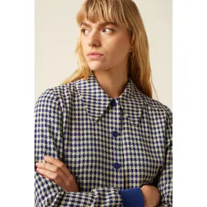 KING LOUIE Isa Jacket Pretty Check mazarine