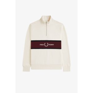 FRED PERRY Sweatshirt mit besticktem Panel-Design und...