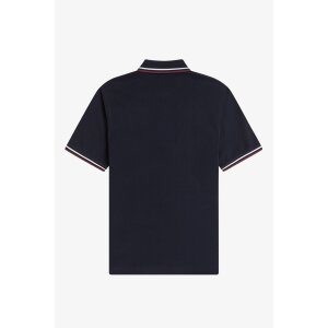 FRED PERRY Twin Tipped Girl Polo navy/ snow white/ oxblood