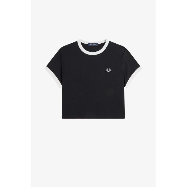 FRED PERRY Cropped Ringer T-Shirt black, 37,99 €