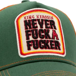 KING KEROSIN Trucker Cap Never Fuck A Fucker green
