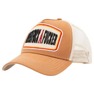 KING KEROSIN Trucker Cap Never Fuck A Fucker brown