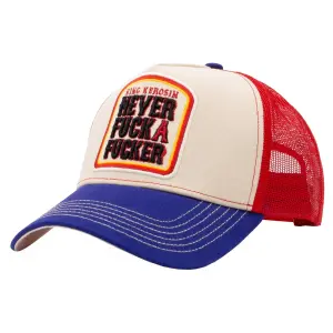 KING KEROSIN Trucker Cap Never Fuck A Fucker beige