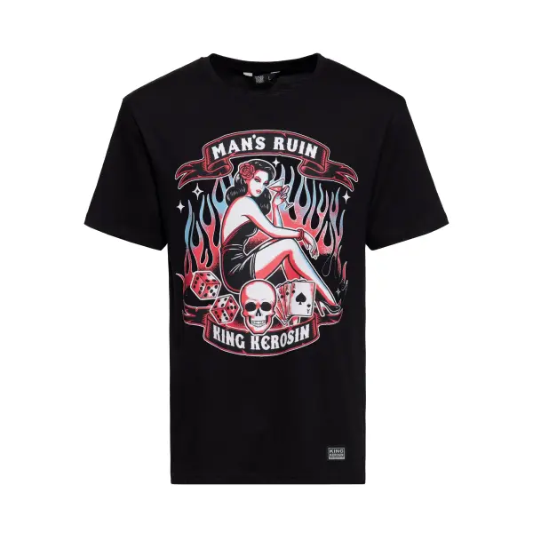KING KEROSIN T-Shirt Mans Ruin black