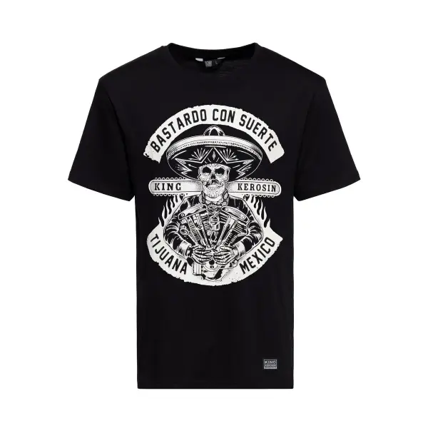 KING KEROSIN T-Shirt Bastardo Con Suerte black