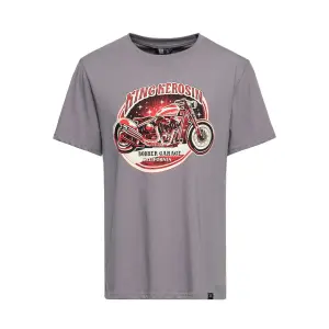 KING KEROSIN T-Shirt Bobber Garage grey