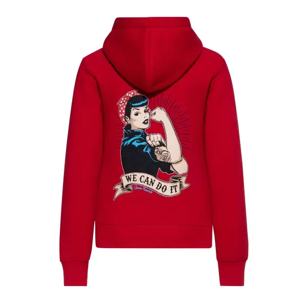 QUEEN KEROSIN Hoodie We Can Do it red