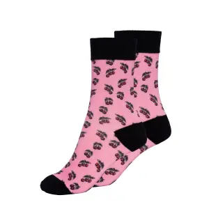 Queen Kerosin Socken Cherries pink