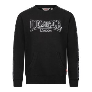 LONSDALE Kirklinton Rundhals Sweatshirt black/ white