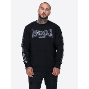 LONSDALE Kirklinton Rundhals Sweatshirt black/ white