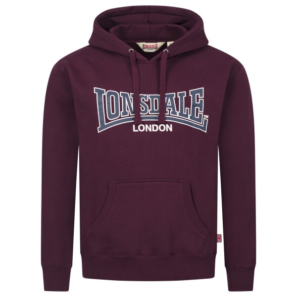 LONSDALE Sellan Kapuzensweatshirt oxblood/ dark navy/ ecru