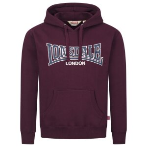 LONSDALE Sellan Kapuzensweatshirt oxblood/ dark navy/ ecru