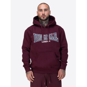 LONSDALE Sellan Kapuzensweatshirt oxblood/ dark navy/ ecru