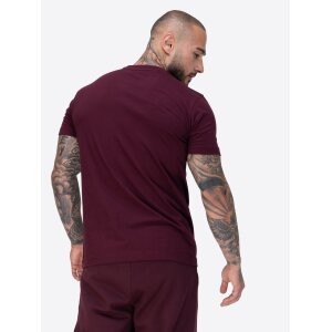 Lonsdale Dukinfield T-Shirt oxblood/ dark navy/ ecru