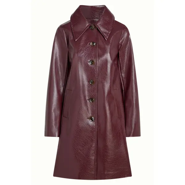 KING LOUIE Anais Coat Shine bordeaux red