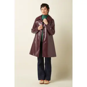 KING LOUIE Anais Coat Shine bordeaux red