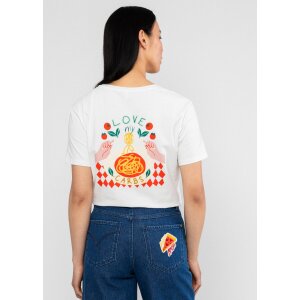 BLUTSGESCHWISTER T-Shirt Message Tee Love my Carbs blanc...